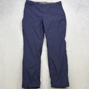 Eddie Bauer Pants Mens 40x32 Navy Tech Fleece Lined Outdoor Snow Nylon Stretch